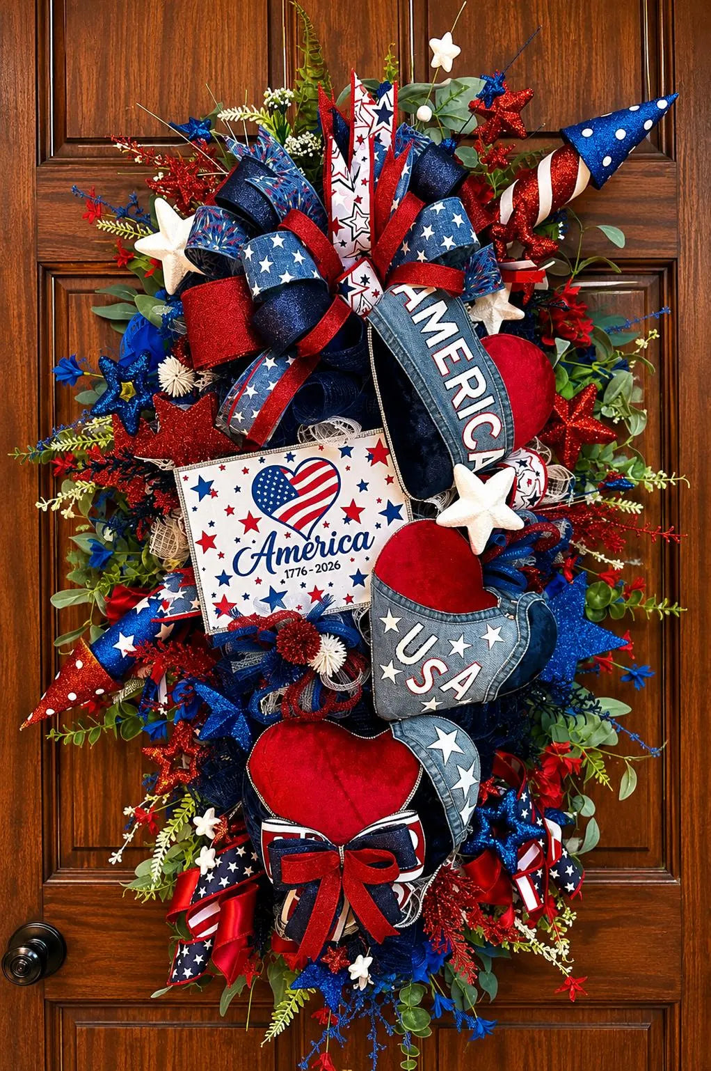 Oversized Patriotic Door Swag