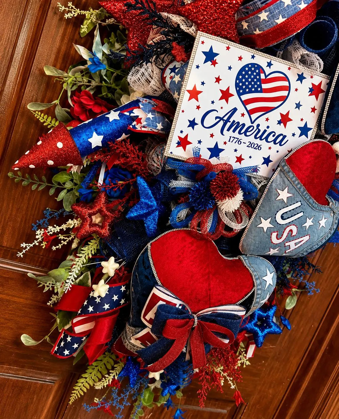 Oversized Patriotic Door Swag