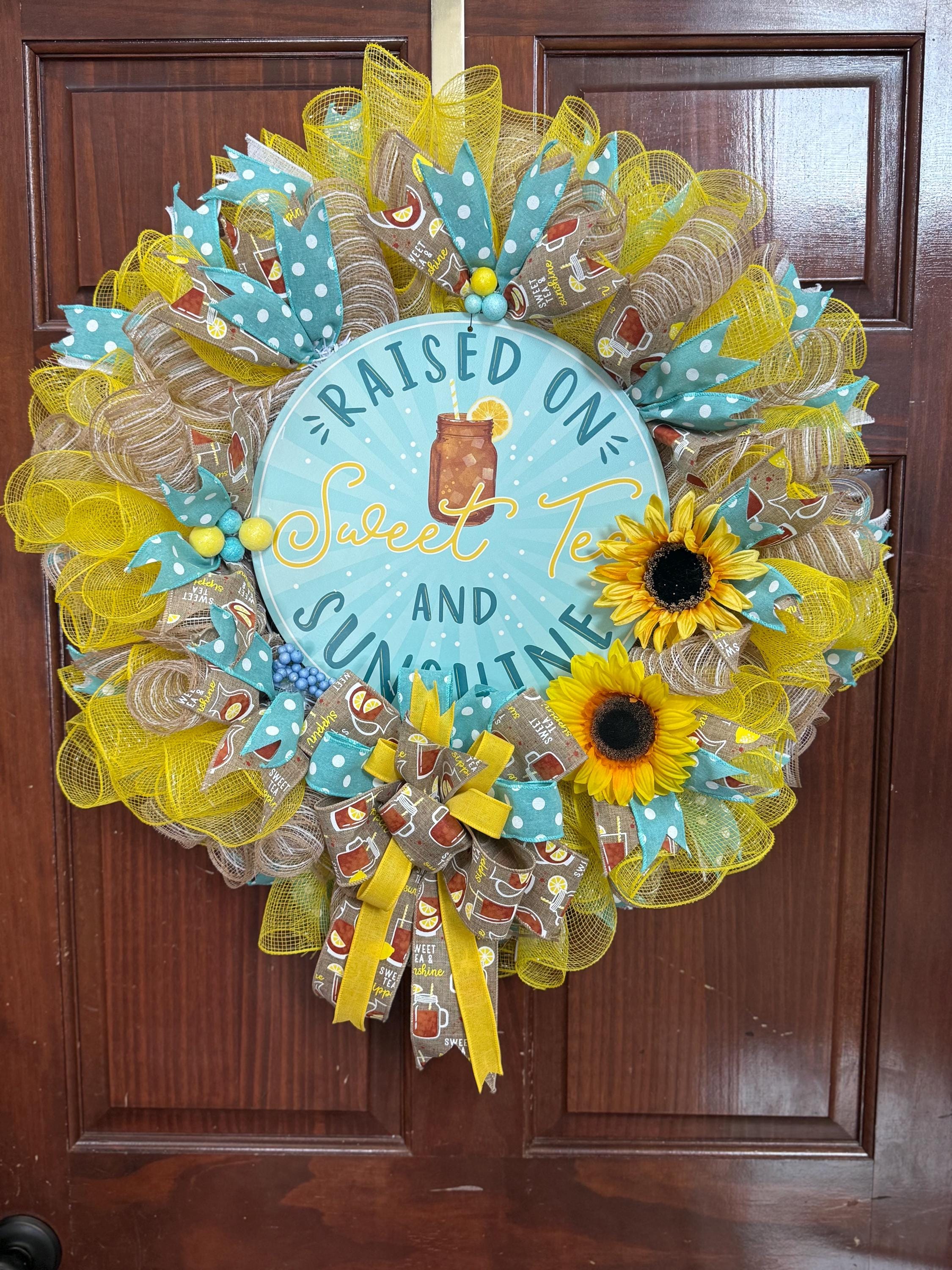 Sunflower Summer Wreath | Sweet Tea Southern Porch Decor