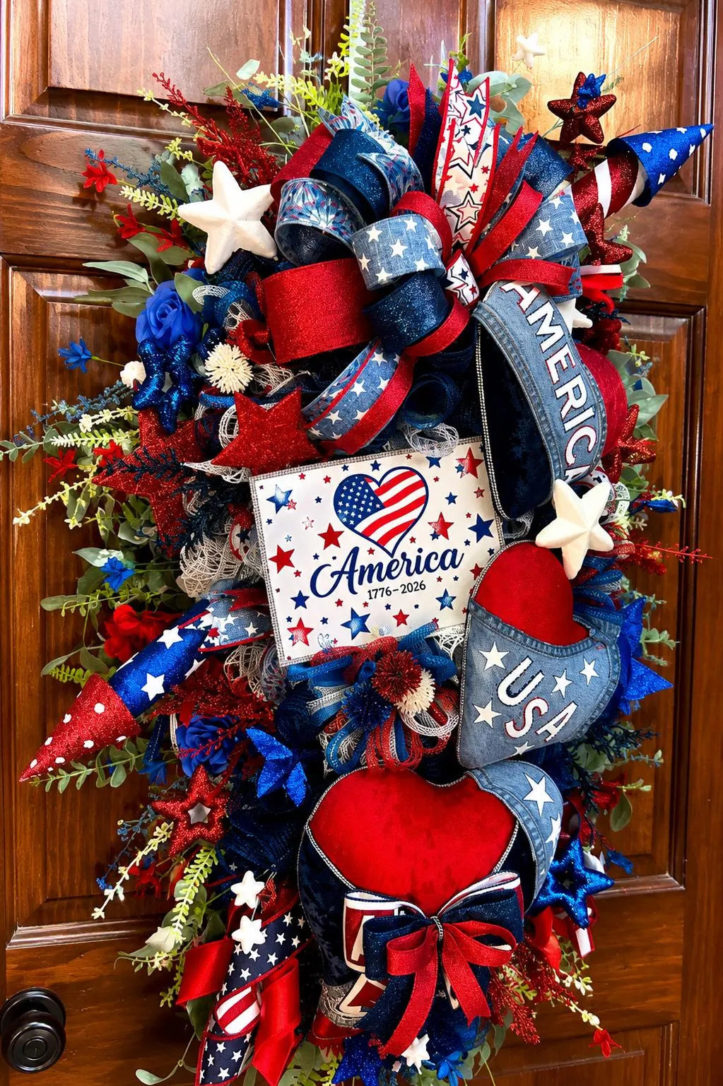Oversized Patriotic Door Swag