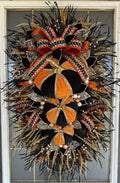 15. Luxury Black & Orange Halloween Door Swag – Handmade Halloween Wreath Alternative