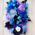 Handmade Valentine Heart Wreath | Modern Door Decor