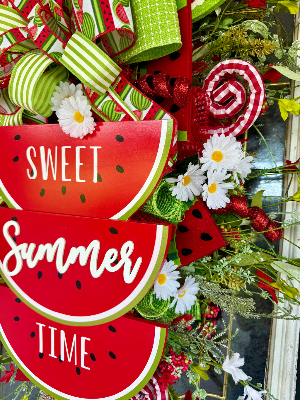 Watermelon Summer Wreath – Oversized Handmade Front Door Decor