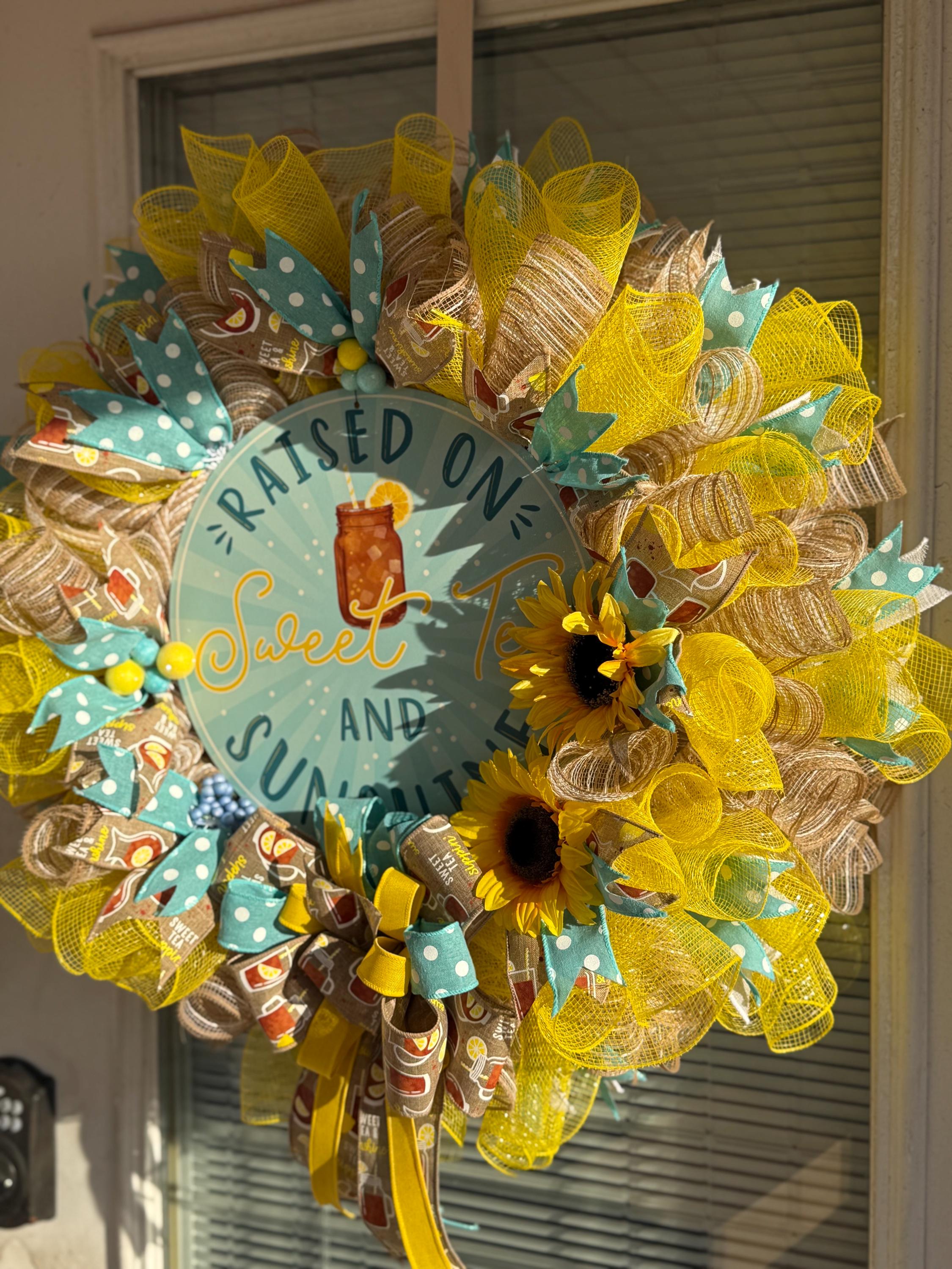 Sunflower Summer Wreath | Sweet Tea Southern Porch Decor