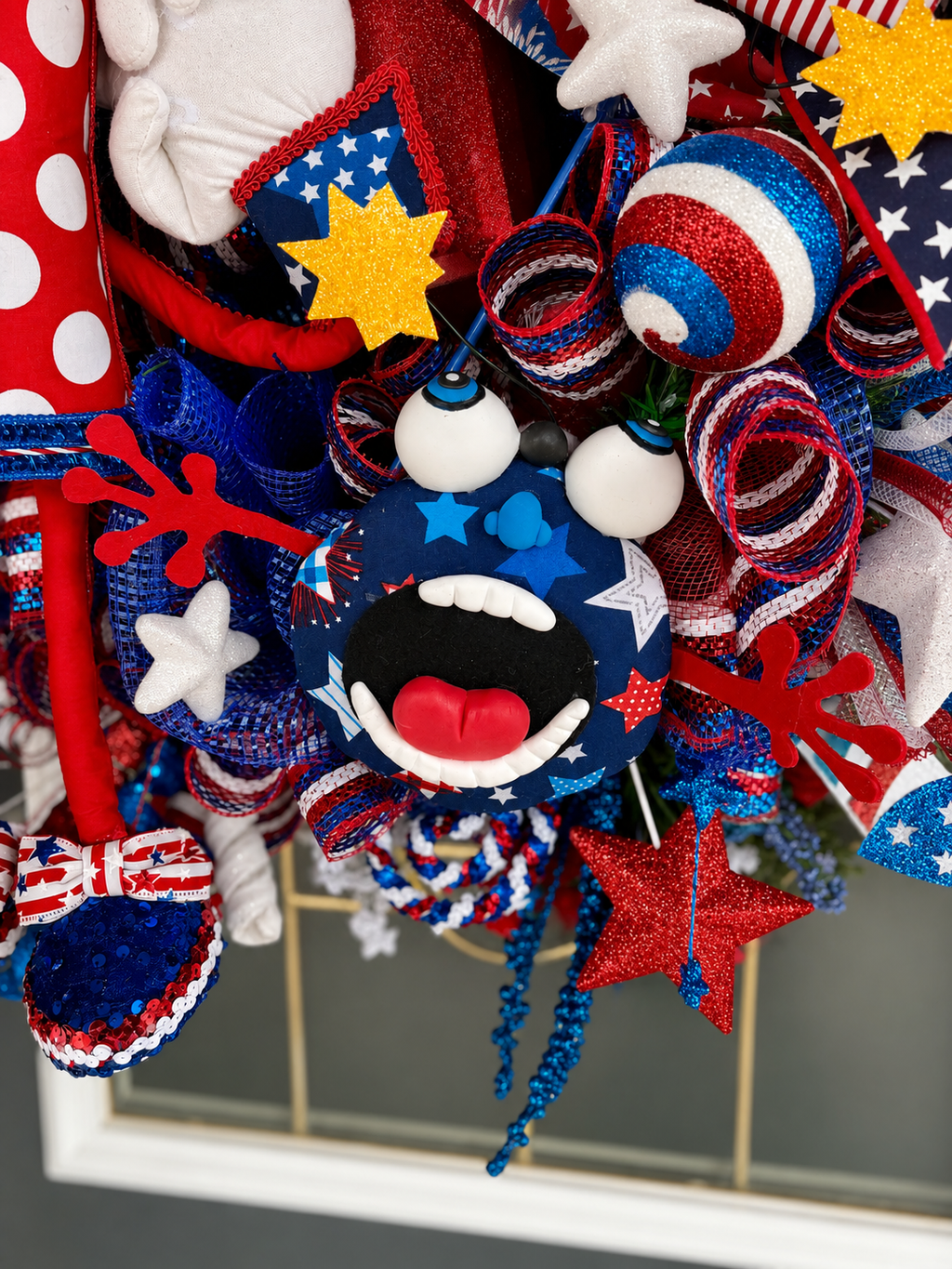 🎆 Firecracker Frenzy Patriotic Door Wreath