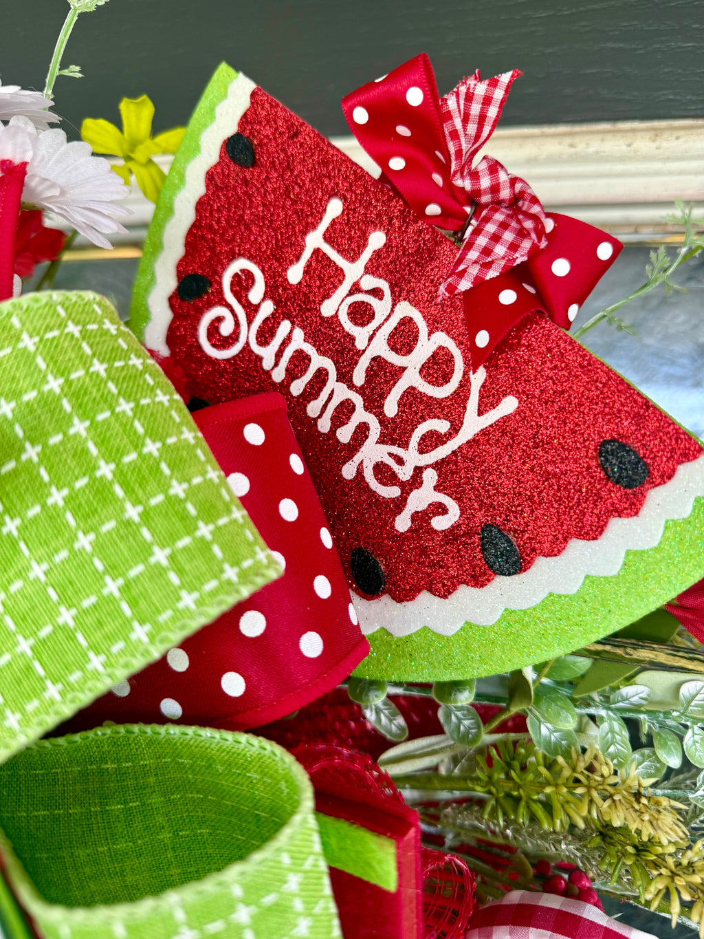 Watermelon Summer Wreath – Oversized Handmade Front Door Decor