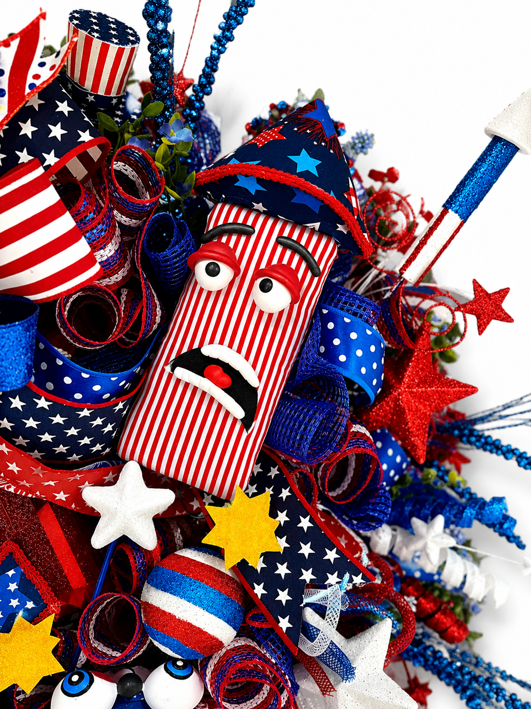 🎆 Firecracker Frenzy Patriotic Door Wreath