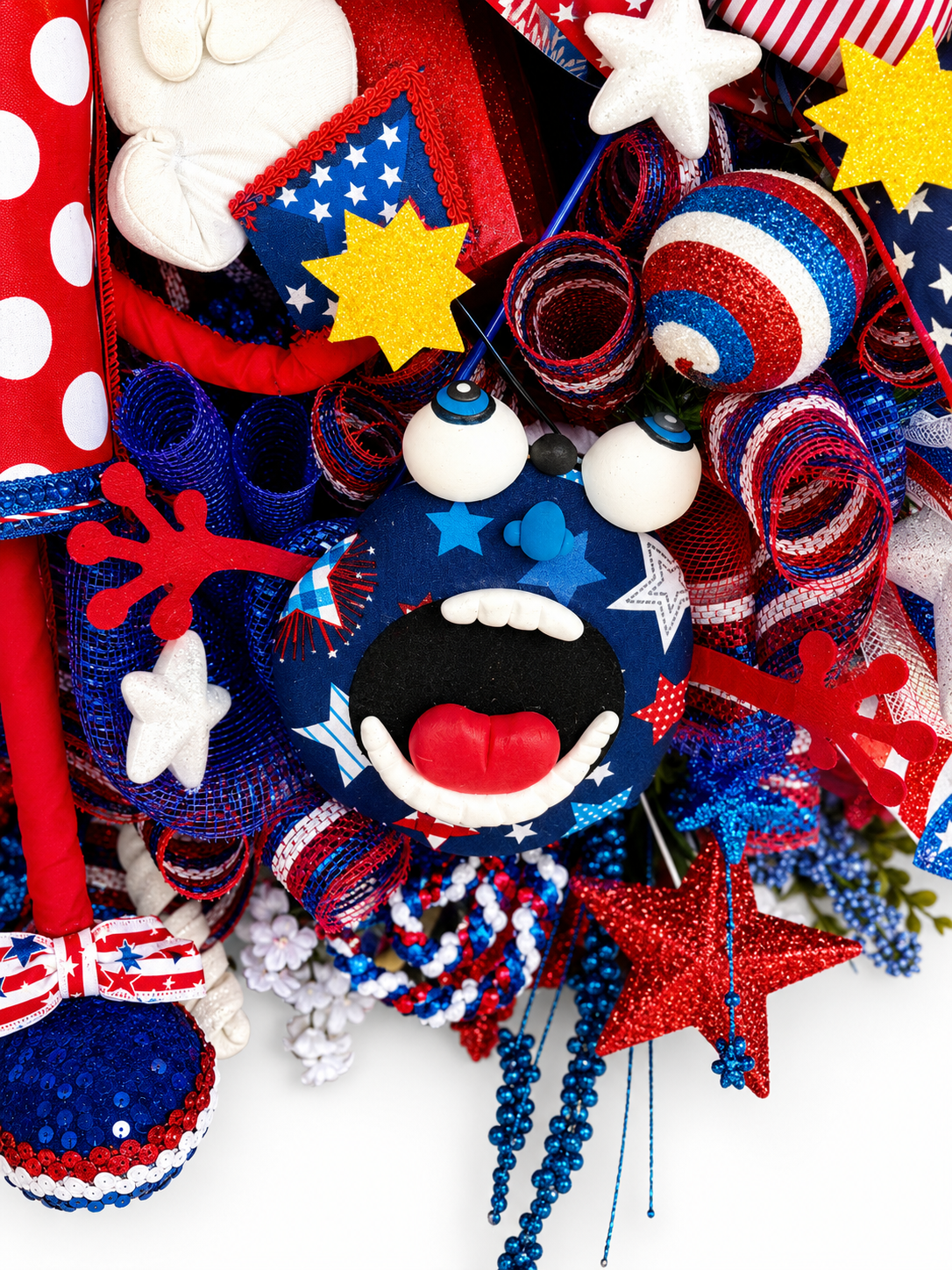 🎆 Firecracker Frenzy Patriotic Door Wreath