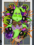 Boobert the Friendly Fun Ghost Halloween Wreath | Luxury Whimsical Front Door Decor | 28x20x8