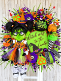 Whimsical Witch Halloween Wreath – “Witch Way to the Candy”
