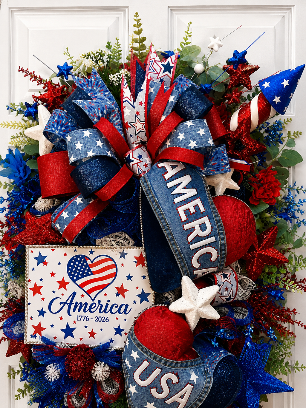 Oversized Patriotic Door Swag