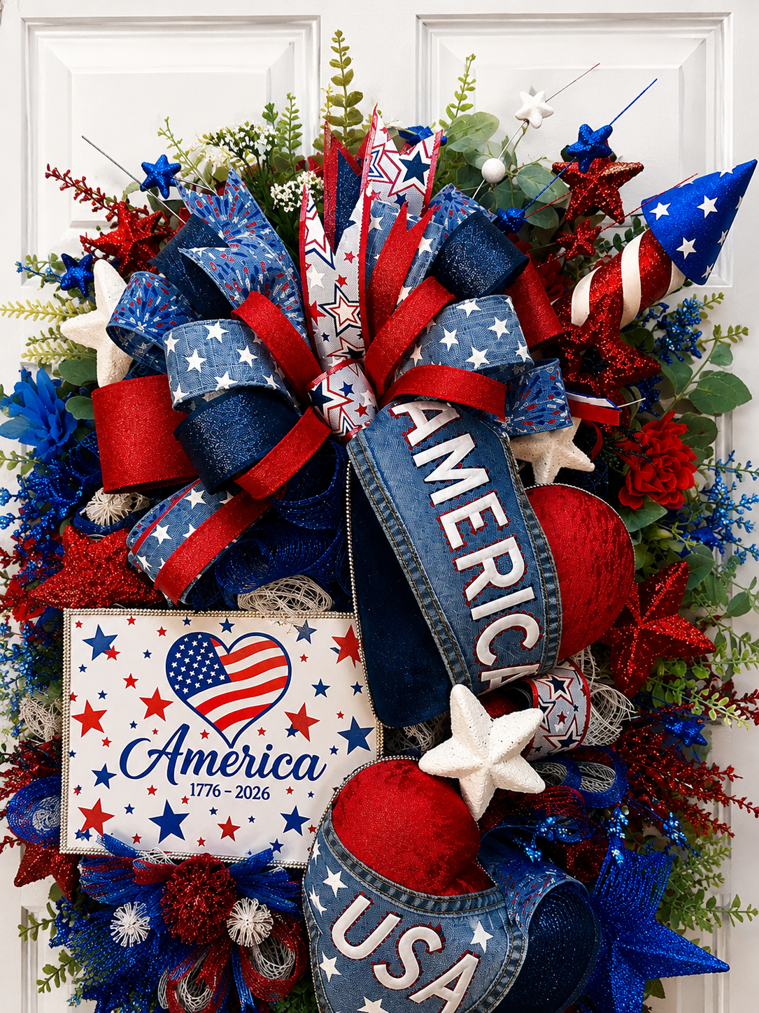 Oversized Patriotic Door Swag