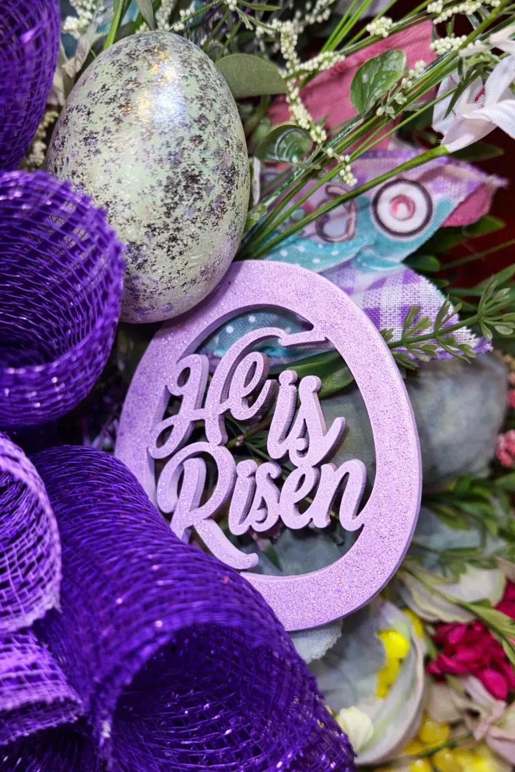 Pastel Easter Bunny Door Swag – Luxury Spring Front Door Decor